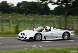 haris300:  Thoroughbred insanity. Only a total of six CLK-GTR roadster variants were ever produced.  