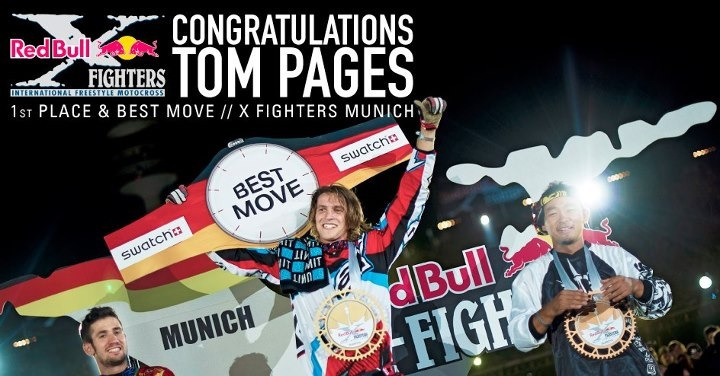 fuckyeahdirtbikes:  Tom Pages wins x-fighters munich without doing a single backflip
