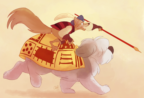 rollingrabbit:I saw Labyrinth this weekend, and I really wanted to draw Sir Didymus &amp; Ambrosius.