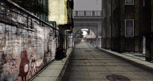 saveroomminibar:  Silent Hill 2. Outdoor Environment Developments from The Art of Silent Hill.