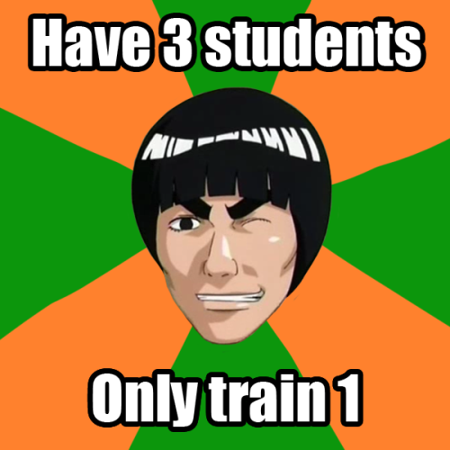 lazerskunk:  Gai sensei is best sensei so here are image macros of him /Iwasted5minutesonthis I’ll go back to real arts now 