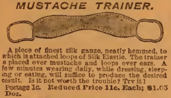 questionableadvice:  ~ Robt. H. Ingersoll &amp; Bro., The Great Mail-Order Bargain House, ca. 1898via Internet Archive“A few minutes wearing daily, while dressing, sleeping or eating, will suffice to produce the desired result.” 