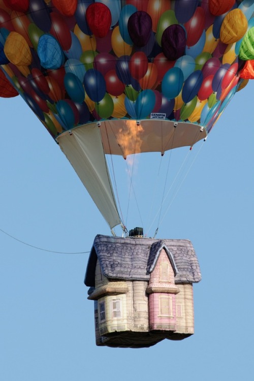 atavus: A hot air balloon Disney made inspired by the Pixar movie, Up. [Via] sup dawg, I heard you l