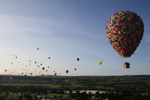 atavus: A hot air balloon Disney made inspired by the Pixar movie, Up. [Via] sup dawg, I heard you l