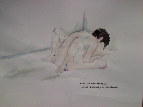 nihilizmus:  Carve your name into my arm. Instead of stressed, I lie here charmed. 