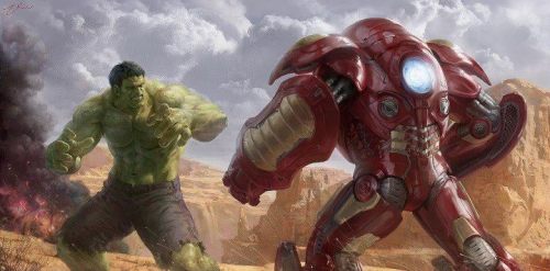 Hulk vs Iron Man (Hulk Buster Armor) 