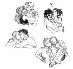  Kissing! Everyone gets kisses! also a very small selection of my teen wolf ships, ie everyone/everyone 
