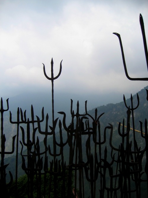inanis-et-vacua:Tridents (Trishul) brought as offerings to Guna Devi, near Dharamsala, Himachal Prad