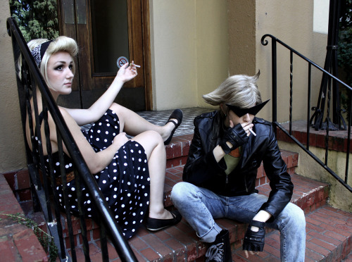 kisbe:  Dirk and Roxy go retro. (Dirk is Kibs, Roxy is Rosa, Photos by Moondog) 