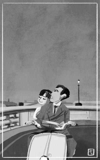 8-13-12: Day 218watched roman holidayfell in love with audrey hepburn againhere’s a rough dood