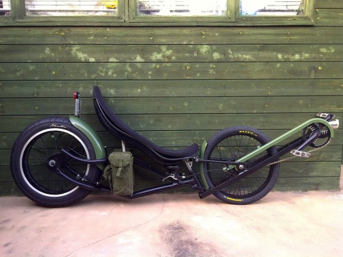 climbingamountainwithawolf:  johnnypayphone:  I would never ride a recumbent in traffic.  You’re inv