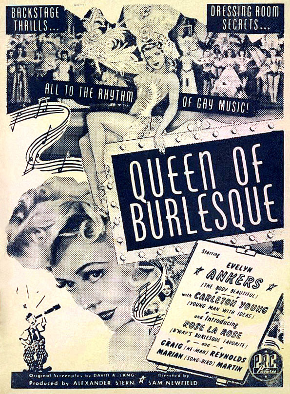 Small window poster for the 1946 movie entitled: &ldquo;Queen of Burlesque&rdquo;..