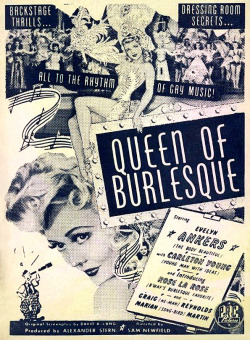 Small Window Poster For The 1946 Movie Entitled: &Amp;Ldquo;Queen Of Burlesque&Amp;Rdquo;..