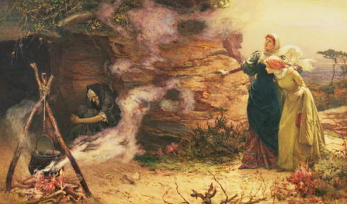 dianaandpansson:A Visit to The Witch~Edward Frederick Brewtnall 1882