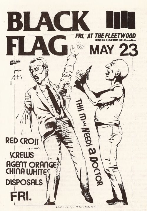 mainthreat: Black Flag / agent orange / china white - flyer