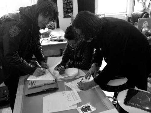 juliancasablancasdoesthings:julian signs a contract selling his soul to the illuminati