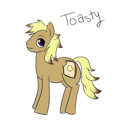 Doodle of Toasty pony from the San Japan convention. Damn, can’t draw very good still, but whatev’s, it’s something.