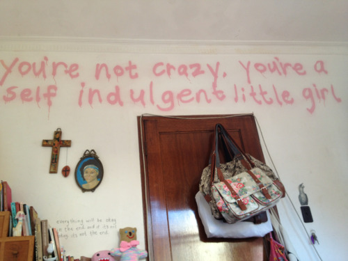 hurricane-dream:i spray painted this onto my wall a few weeks go. must not forget it.