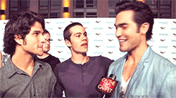   Reporter asks Tyler Hoechlin if anyone has ever told him he looks like a younger Joaquin