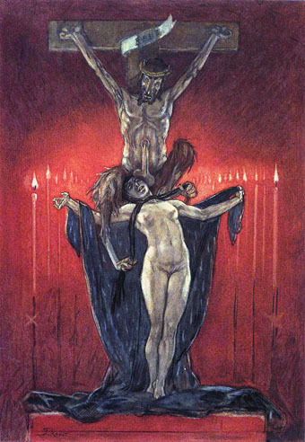 “Calvaire”, Félicien Rops.