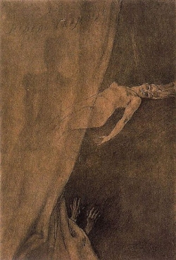 &ldquo;Le Rideau Cramoisi&rdquo;, Félicien Rops.