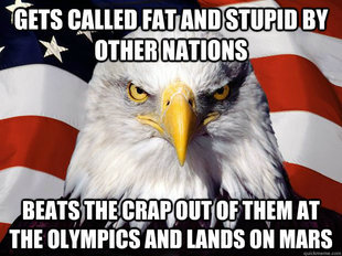 Probably the most ironic thing that happened in the Olympics. Besides team USA’s uniforms bein