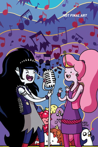 kateordie:   YOU GUYS! I can finally tell you (phewf) - I did a variant cover for Marceline and the Scream Queens #5!!! You may recognize the influences here - I took some design cues for our heroines from myself and resident lifelong Bubblegum cosplayer