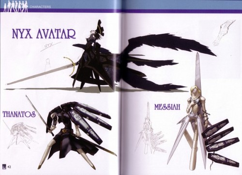 ikimashotk:  Nyx Avatar, Thanatos and Messiah. Wish I had this book.