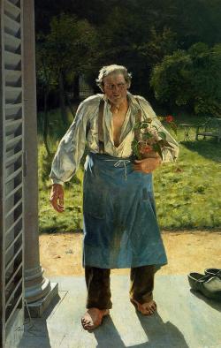 Low-Country:  Emile Claus - The Old Gardener (1885) 