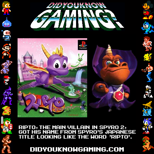 Did You Know Gaming Spyro The Dragon Submitted By Dylan