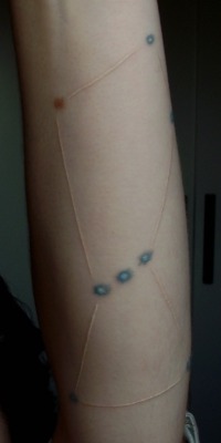 fuckyeahtattoos:  This is my Orion constellation,