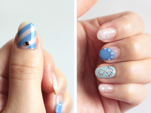 DIY Marine Nail Art Tutorial from Small Good Things. Check out Emi&rsquo;s other fifty-nine nail art