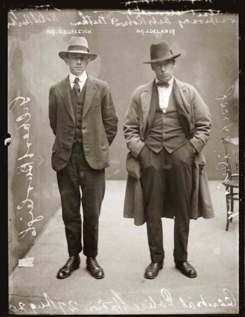  Mugshots of Gilbert Burleigh and Joseph Delaney Aug. 7,1920 “Gilbert Burleigh on the left is 