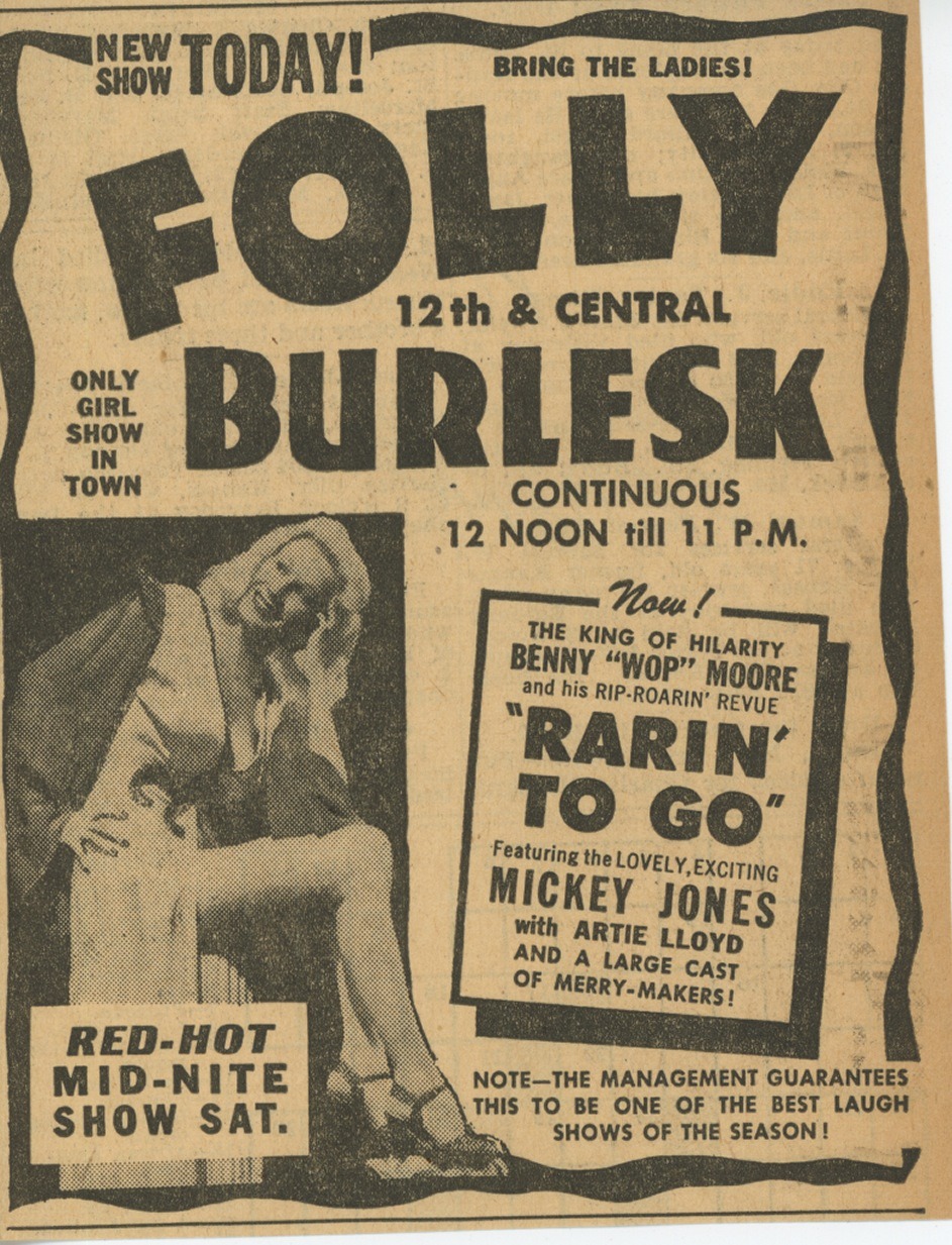 burlyqnell:   Mickey “Ginger” Jones and comedian Benny &ldquo;Wop&rdquo;