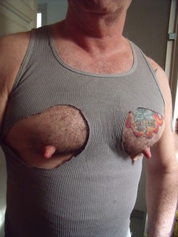 fatherpride:  My dad’s tits are bigger