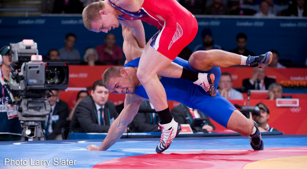 wrestlingisbest:  Jake Varner, USA vs Valerii Andriitsev, Ukraine Pic Larry Slater
