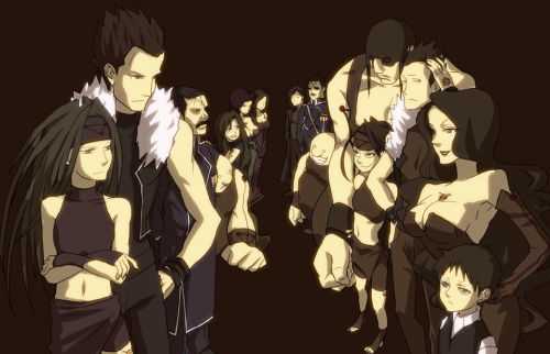 hoorayforhomunculi:   fuckyeahhomunculusenvy:   マチ   All the homunculi from both series!   