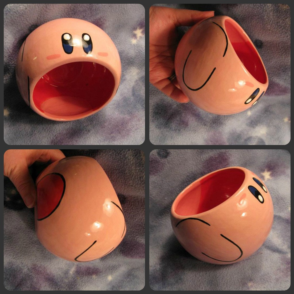 wickedclothes:
“Kirby Ceramic Bowl
This hand painted ceramic Kirby bowl will suck down anything you put in his mouth, including your watch, jewelry, or even food. The glazes are lead free, food safe, and dishwasher safe. Sold on Etsy.
”