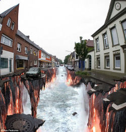 askfleurdestalker:  adamantwalrus:  mentalalchemy:  artu-becreative:  Today we are inspired by some INCREDIBLE 3D STREET ART!!!!!  that first one tho  whoa holy shit  Ther first and last two make me scared. I wouldn’t go anywhere near those drawings.