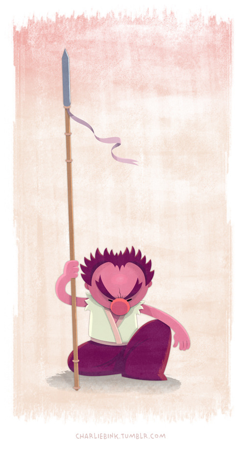Just a little dude with a spear.
Check out more of my art on tumblr at: http://charliebink.tumblr.com