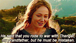  “You are one of the Dúnedain. A descendent of Númenor blessed with long life.