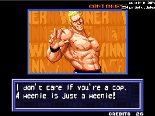 bison2winquote:- Geese Howard to Hon-Fu, Real Bout Fatal Fury (SNK)