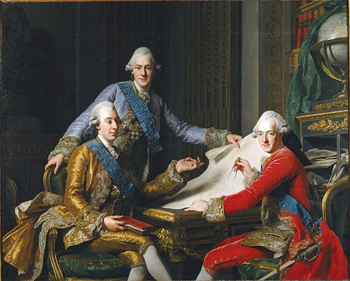 Gustav III of Sweden and His Brothers (Karl XIII and Fredrik Adolf) Alexander Roslin (Swedish; 1718–