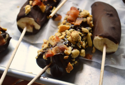 f-word:  the frozen elvis: chocolate covered frozen banana rolled in bacon & peanuts photo by babble 