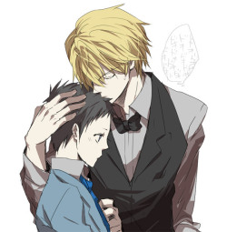 rukawagf:  aleatorie:   【DRRR腐】臨帝静帝描き殴り  FOUND THEM  omg LOL!!! The funny thing is, even if I’m shizaya fan, I’m preeeetty sure that the artist meant to have Izaya crying cuz it’s suppose to be Shizu x Mikado x Izaya. Like