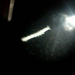 Big ass inch worm on my dads windshield lol (Taken with Instagram)