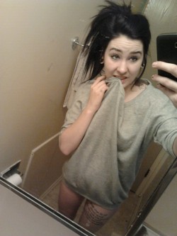 0hai:  No pants, hair tied, chillin’ with