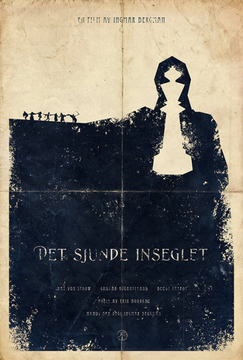 Love this poster for THE SEVENTH SEAL created by Adam Rabalais. Check out some of his other work here.