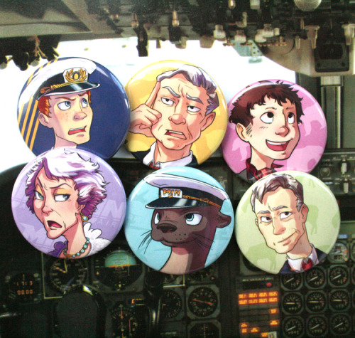 taggianto: mystradedoodles: Cabin Pressure Badge Giveaway! 2 sets of 6 x 38mm Badges, One set with q