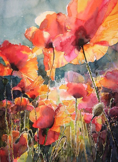 500-daysofart:  Poppies by Kalina Toneva  |  Exquisite art, 500 days a year.  |